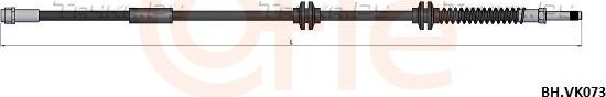 Тормозной шланг Cofle передний для Volkswagen Transporter T5 2003-2015. Артикул 92.BH.VK073