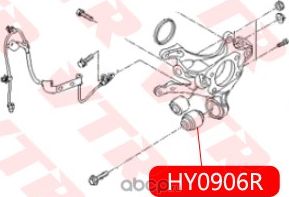 Сайлентблок цапфы задней подвески, нижний (VTR). Артикул HY0906R