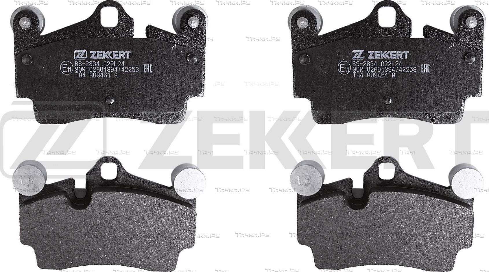 Тормозные колодки Zekkert задние для Porsche Cayenne I (955) 2002-2010. Артикул BS-2834