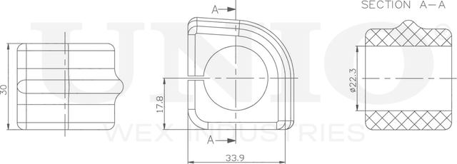 Втулка стабилизатора (Unio). Артикул RMP-10029