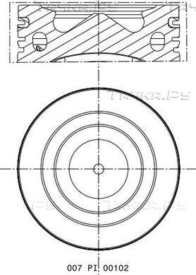 Поршень Mahle. Артикул 007 PI 00102 002