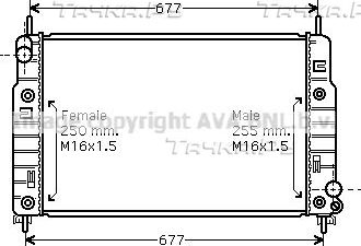 Радиатор охлаждения двигателя AVA. Артикул FD2078