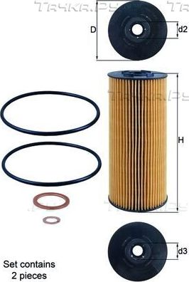 Масляный фильтр Mahle. Артикул OX 137D1/S