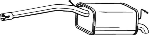 Глушитель (задняя часть) Bosal для Volkswagen Caddy III 2004-2015. Артикул 233-059