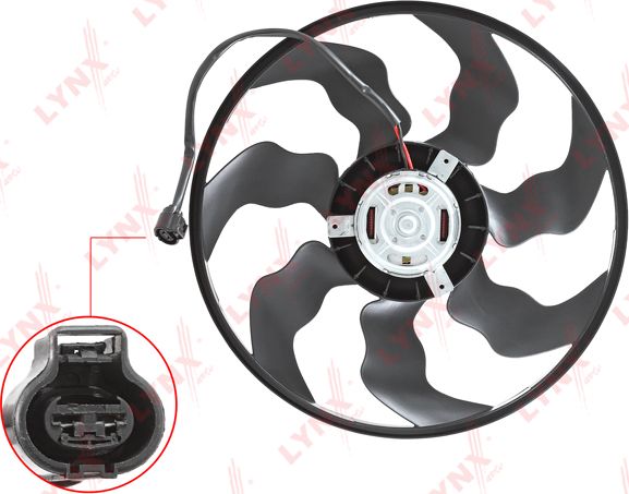 Вентилятор радиатора двигателя LYNXauto для Kia Ceed I 2006-2012. Артикул RF-1612