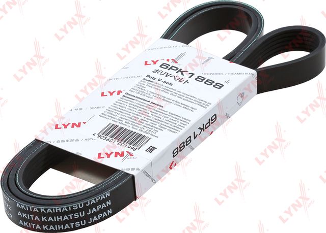 Приводной ремень поликлиновой LYNXauto для Toyota RAV4 II (XA20) 2000-2005. Артикул 6PK1888