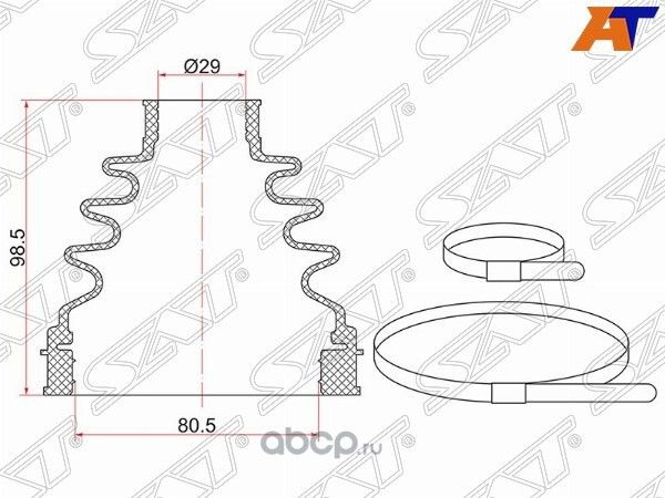 Пыльник шруса внутренний FR RH NISSAN X-TRAIL  T31 (SAT). Артикул BKFD013