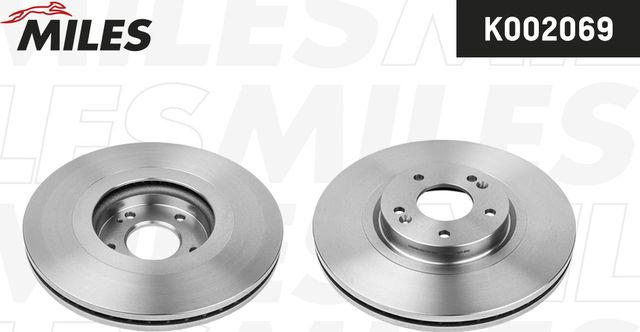Диск тормозной HYUNDAI SANTA FE (SM) 05-06/(CM) 06- передний вент.D321мм. K00206 (Miles). Артикул K002069