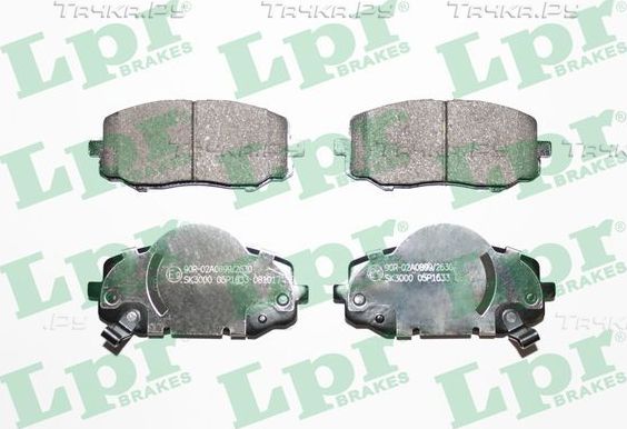 Тормозные колодки LPR передние для Hyundai i20 I 2008-2015. Артикул 05P1633