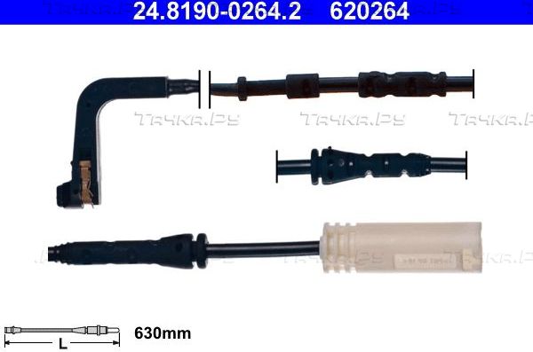 Датчик износа тормозных колодок  ATE передний для BMW 1 I (E82/E88) 2007-2010. Артикул 24.8190-0264.2