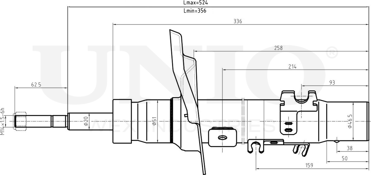 Амортизатор подвески (Unio). Артикул SAB-10245