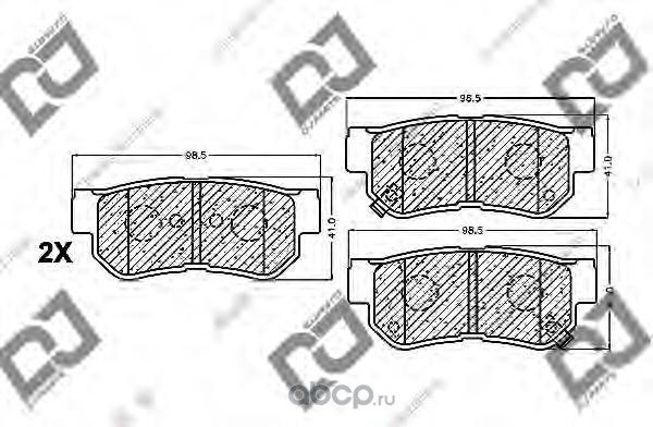 Колодки тормозные (DJ Parts). Артикул BP1128