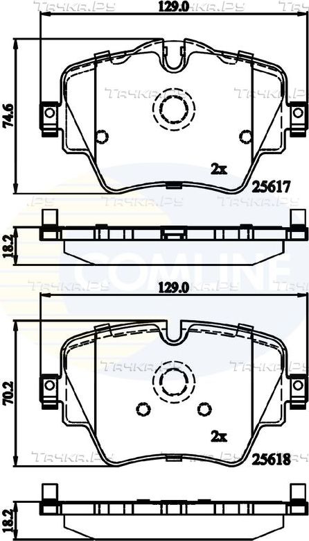 Тормозные колодки Comline Comline передние для MINI Clubman II (F54) 2014-2026. Артикул CBP02319