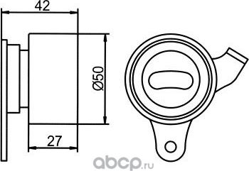 Натяжной ролик (натяжитель) ремня ГРМ GMB. Артикул GT80700