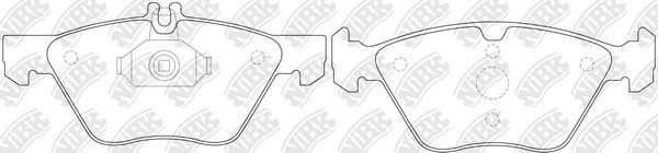 Тормозные колодки NiBK передние для Chrysler Crossfire 2003-2008. Артикул PN0166