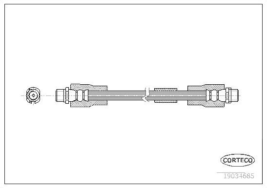 Тормозной шланг Corteco передний передний для Audi A8 II (D3) 2002-2010. Артикул 19034685