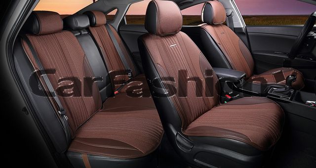 Накидки универсальные CarFashion Grand Plus для авто, цвет Коричневый/Коричневый. Артикул 21848