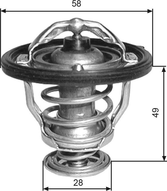 Термостат Gates для Hyundai Trajet I 1999-2008. Артикул TH33682G1