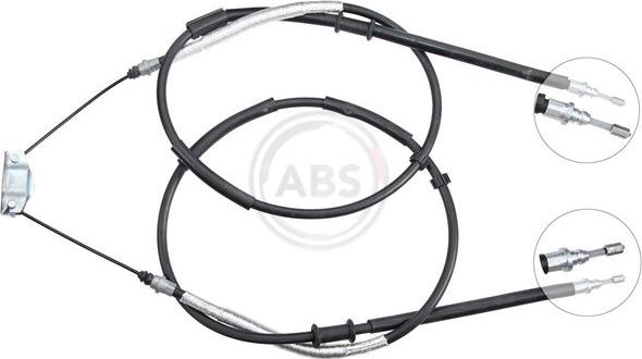 Трос ручника (тросик ручного тормоза) ABS задний для Opel Corsa D 2009-2014. Артикул K10155