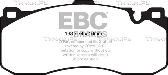 Тормозные колодки EBC Brakes. Артикул DP41995R