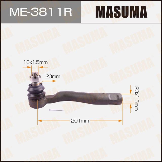 Наконечник рулевой тяги Masuma. Артикул ME-3811R