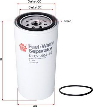 Топливный фильтр-сепаратор Sakura. Артикул SFC-5504-10