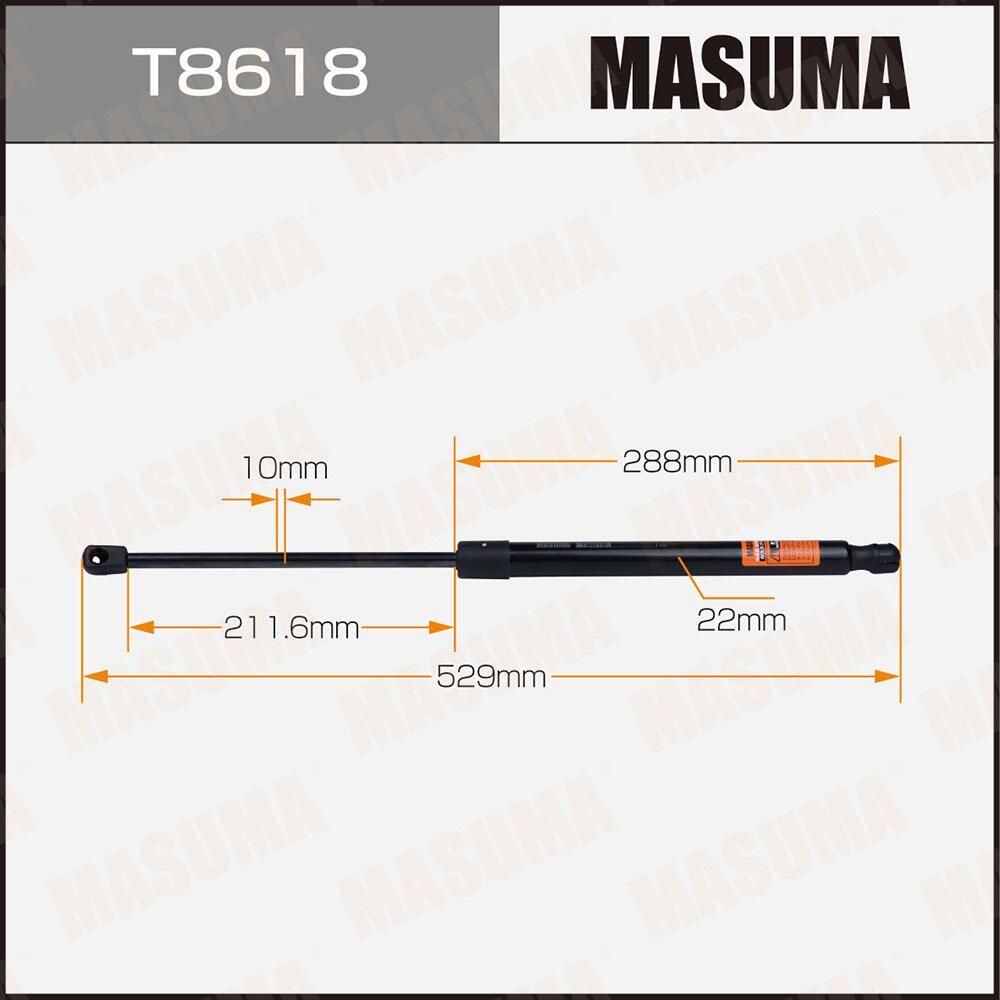 Амортизатор (упор) багажника Masuma. Артикул T8618