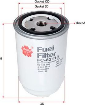 Топливный фильтр Sakura. Артикул FC-62110