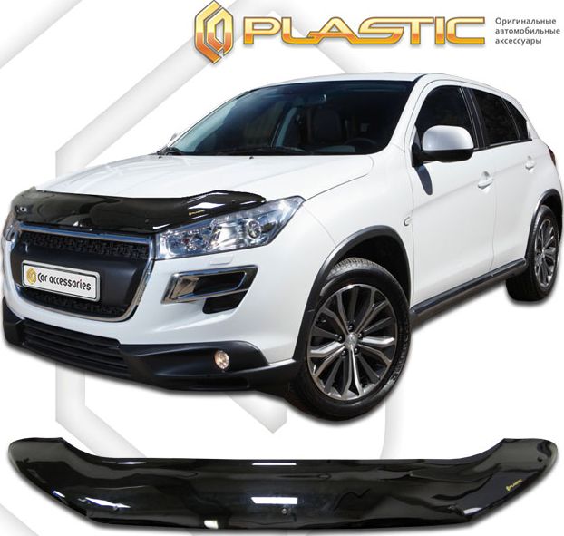 Дефлектор СА Пластик для капота (Classic черный) для Peugeot 4008 2012-2026. Артикул 2010010110154