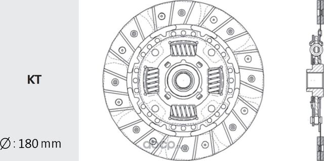 Диск сцепления KIA Picanto (04-) (1.1) (180мм) VALEO PHC Valeo. Артикул HD65