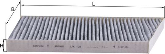 Салонный фильтр Mahle-Knecht. Артикул LAK 129