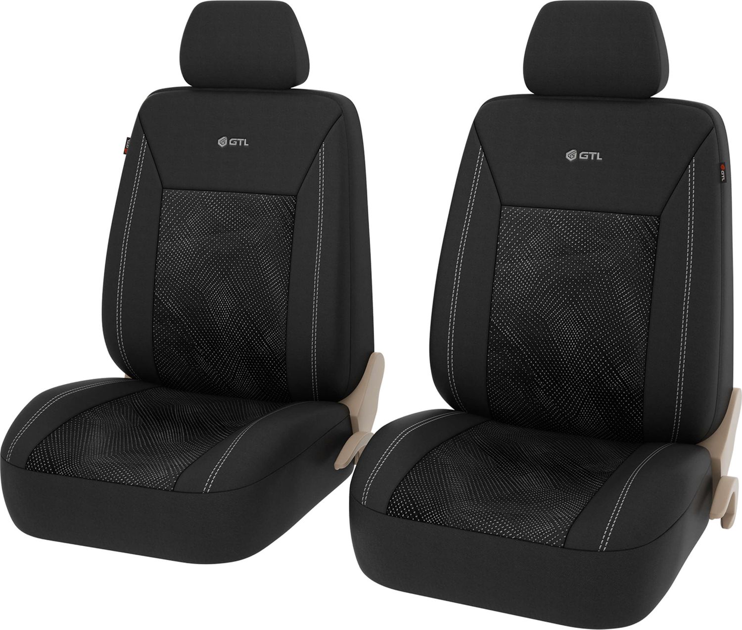 Чехлы универсальные PSV GTL Jakkard 2 на передние сидения авто, цвет Черный. Артикул 132682