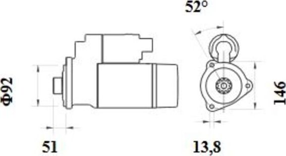 Стартер Mahle. Артикул MS 885
