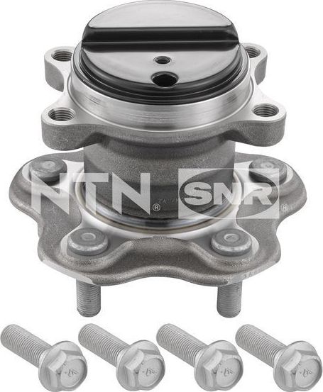 Ступица колеса с интегрированным подшипником NTN / SNR задняя правая/левая для Nissan Leaf I (ZE0/AZE0) 2010-2017. Артикул R168.105
