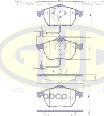 Тормозные колодки G.U.D. передние для Audi A4 II (B6) 2000-2004. Артикул GBP039022