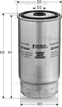Топливный фильтр  Tecneco Filters. Артикул GS9444