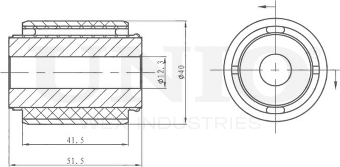 Сайлентблок рычага подвески (Unio). Артикул RMP-20497