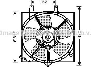 Вентилятор радиатора двигателя AVA для Nissan Primera P11 1996-2002. Артикул DN7510