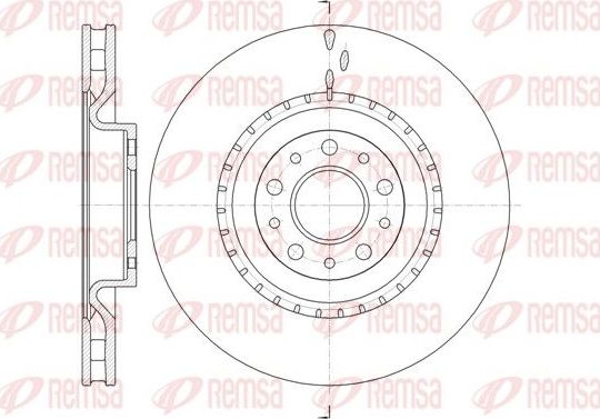 Тормозной диск Remsa передний для Fiat Doblo II 2010-2026. Артикул 61458.10