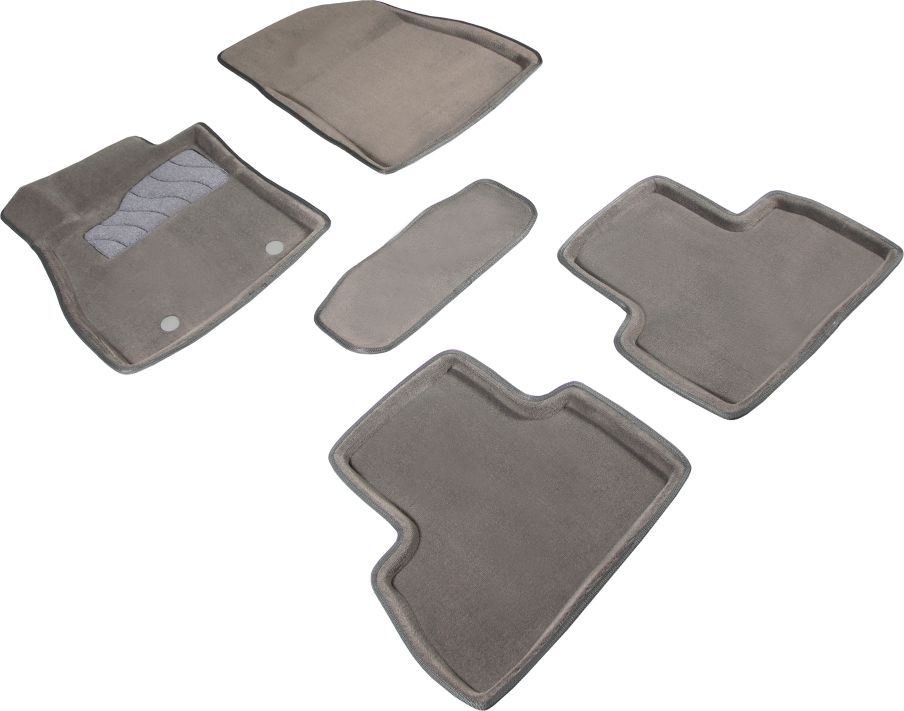 Коврики Seintex 3D ворсовые для салона Nissan Juke 2011-2014 СЕРЫЕ. Артикул 84741