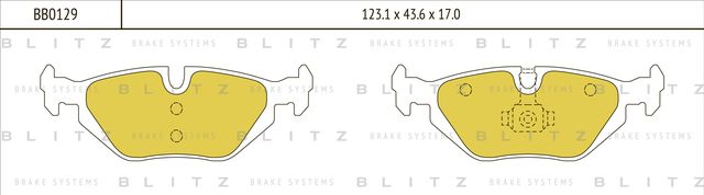 Колодки тормозные BMW 3 (E46/E36) 90- задн. (Blitz). Артикул BB0129