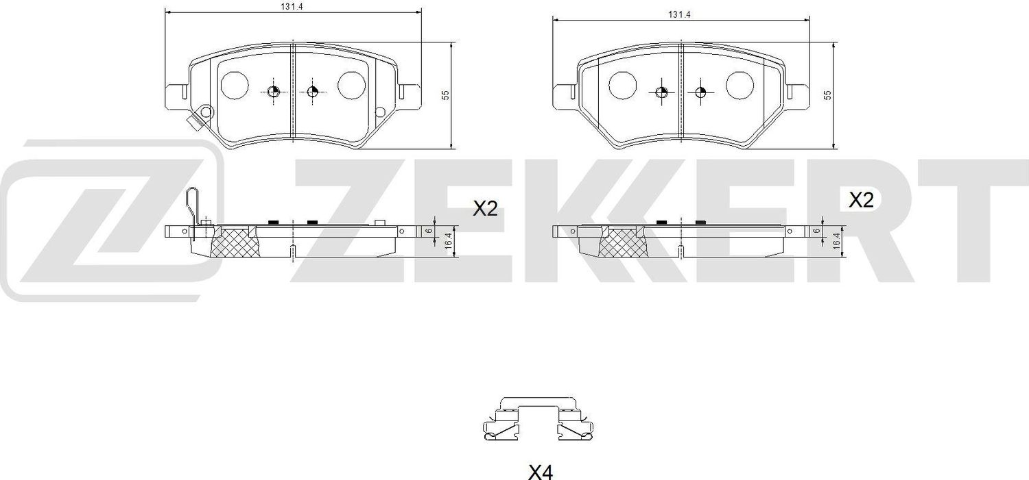 Тормозные колодки Zekkert. Артикул BS-1207