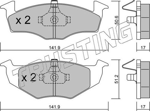 Тормозные колодки Trusting. Артикул 215.0