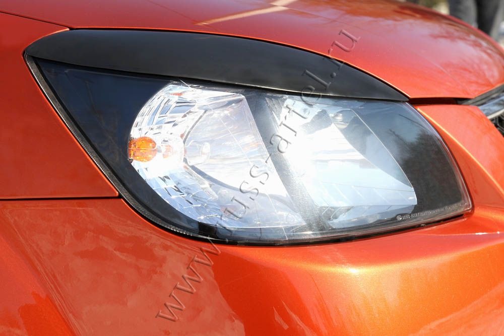 Накладки Русская Артель на передние фары (реснички) для Kia Rio II 2005-2011. Артикул REKR-010800
