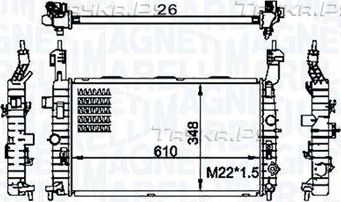 Радиатор охлаждения двигателя Magneti Marelli. Артикул 350213155800
