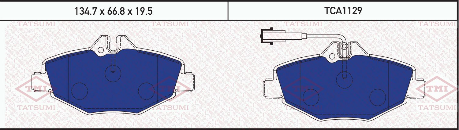 Колодки тормозные MB W211 02- перед. (Tatsumi). Артикул TCA1129
