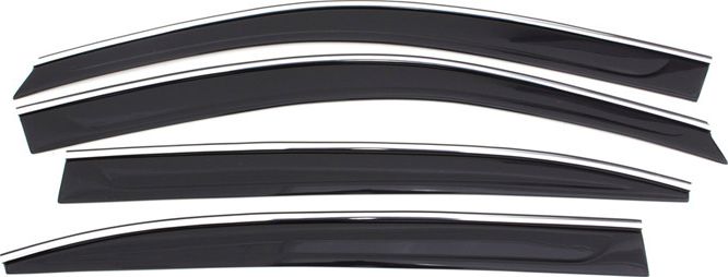 Дефлекторы Cobra Tuning для окон (c хром. молдингом) Nissan Pathfinder R52 IV 2012-2026. Артикул N14914CR