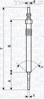 Свеча накаливания (накала) Magneti Marelli. Артикул 062900127304
