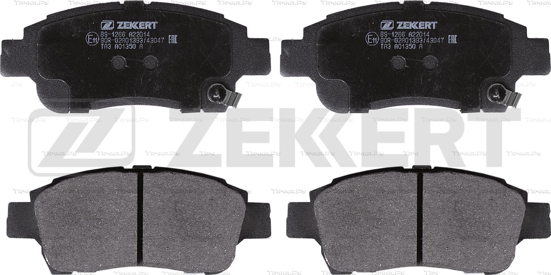 Тормозные колодки Zekkert передние для Toyota Probox I 2002-2014. Артикул BS-1266