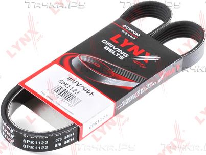 Приводной ремень поликлиновой LYNXauto для SEAT Toledo II 1998-2006. Артикул 6PK1123